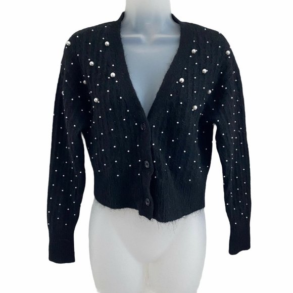 & Other Stories Sweaters - & Other Stories XS Cardigan Pearl Embellished Crop